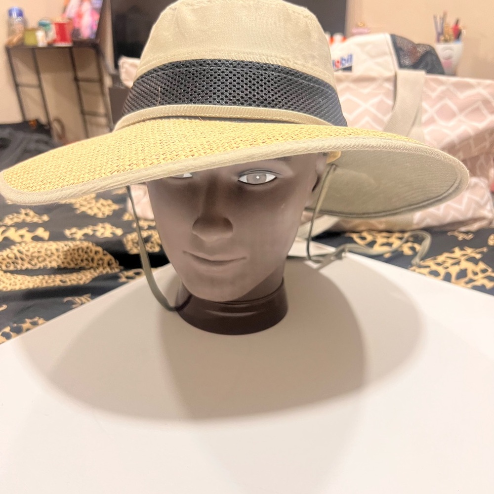 Dorfman Pacific Company DPC UNISEX Tan Sun Hat with Mesh Band